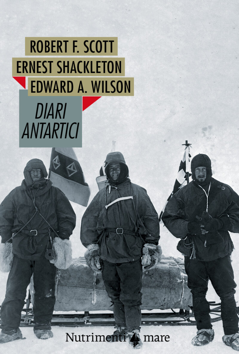 Il ritratto di Shackleton, Scott e Wilson alla partenza del loro viaggio il 2 novembre 1902