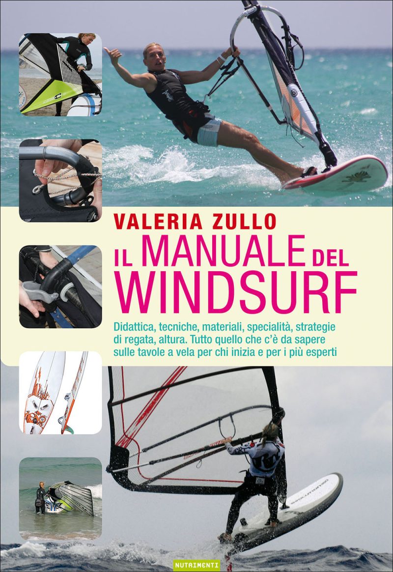In copertina l’autrice sul windsurf