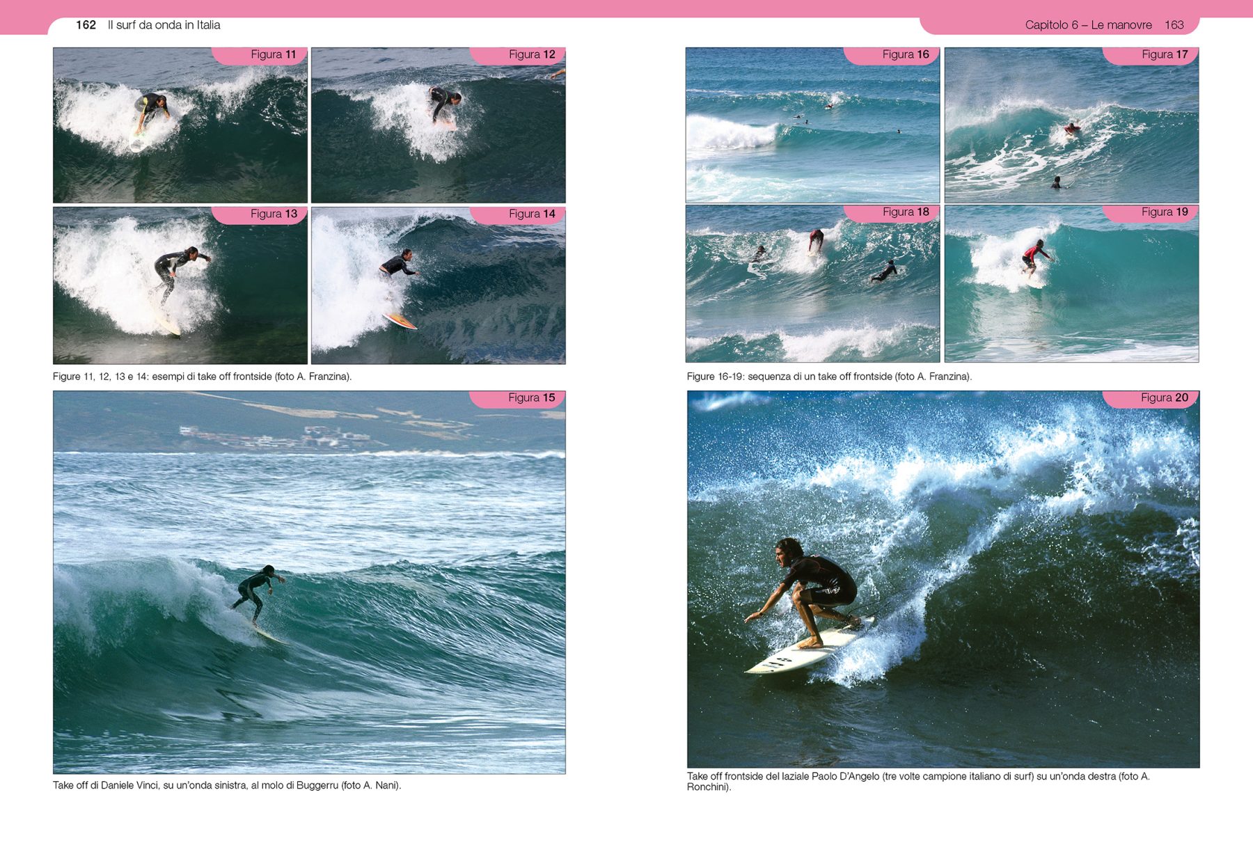 Pagina 162 e 163 del libro 'Il surf da onda in Italia'