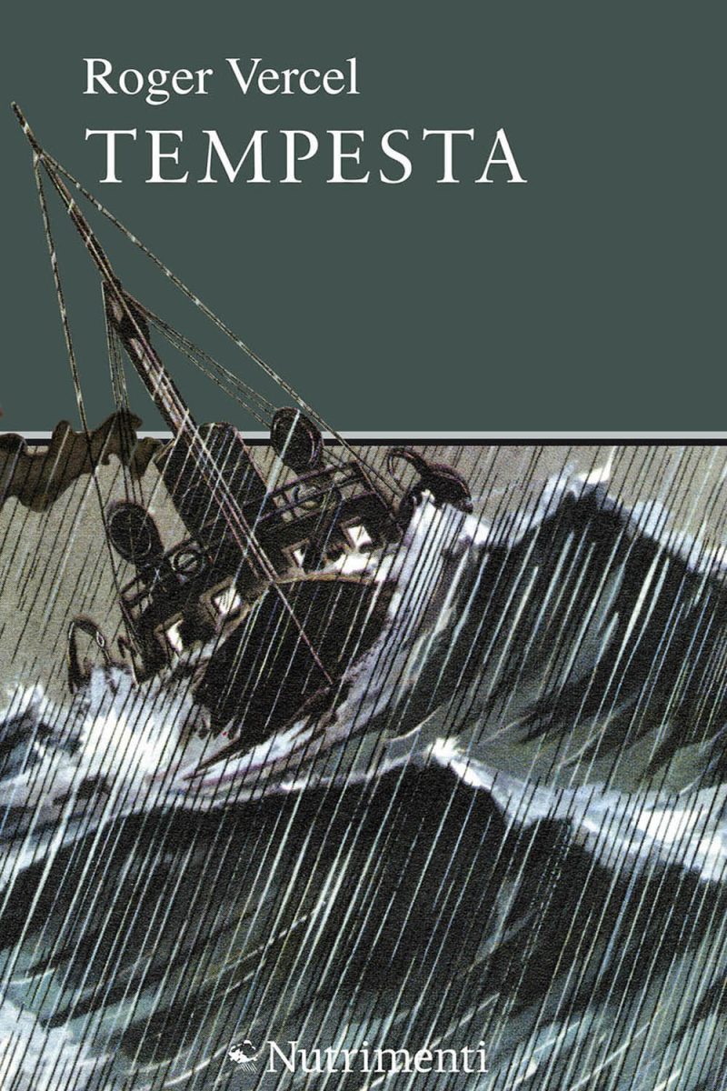 In copertina illustrazione tratta dalla prima edizione del libro, l’imbarcazione di soccorso affronta il mare in tempesta