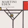 Un bicchiere con il Martini Cocktail disegnato in stile Mondrian.