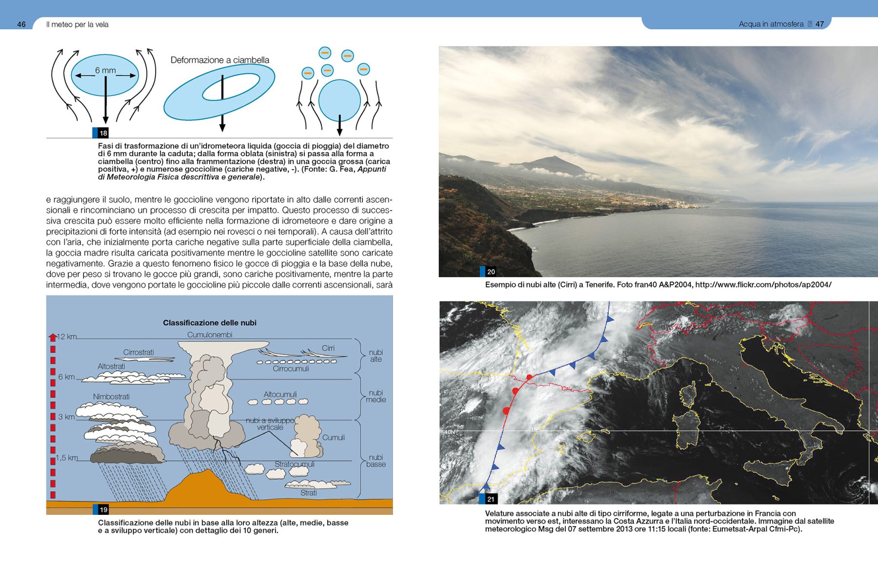 Pagina da 46 a 47 dal libro Il meteo per la vela.