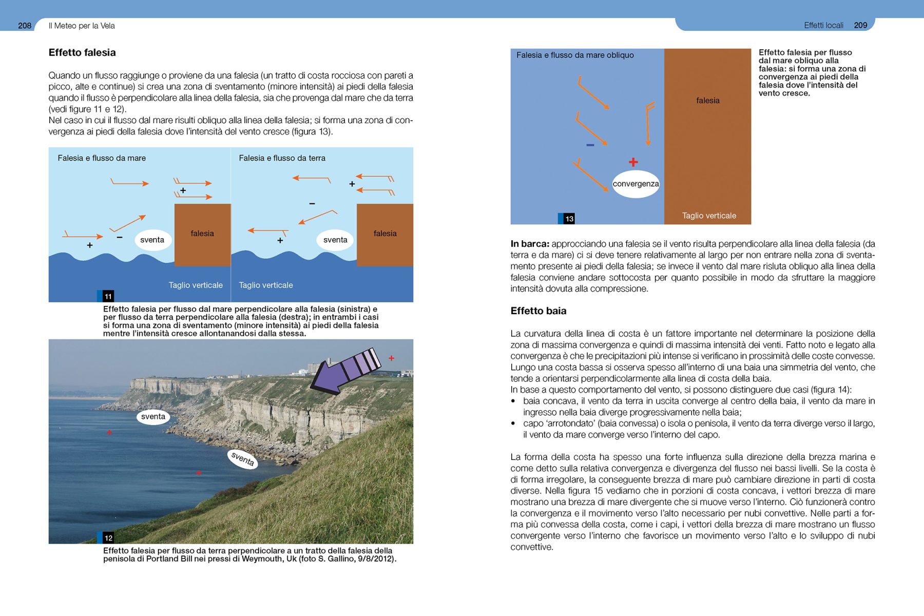 Pagina da 208 a 209 dal libro Il meteo per la vela.
