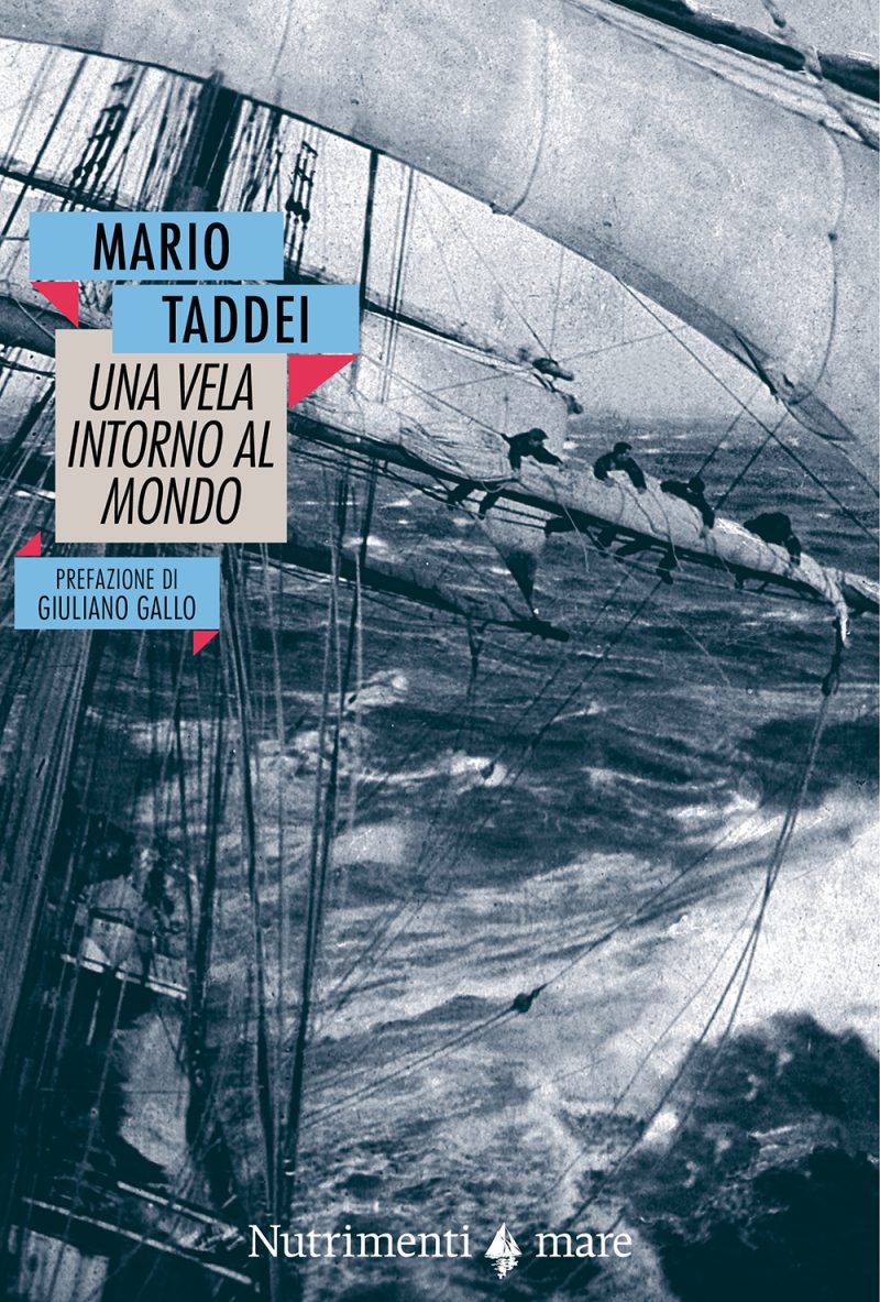 In copertina la foto dei marinai issati sul pennone che riducono le vele quadre durante una bufera