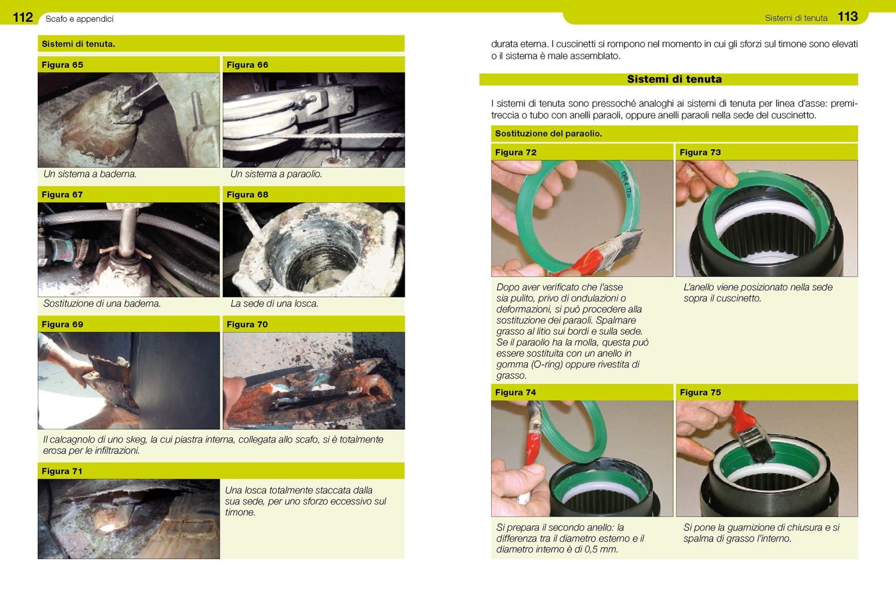 Pagine da 112 a 113 dal libro Lavori a bordo terzo volume Scafo e appendici.