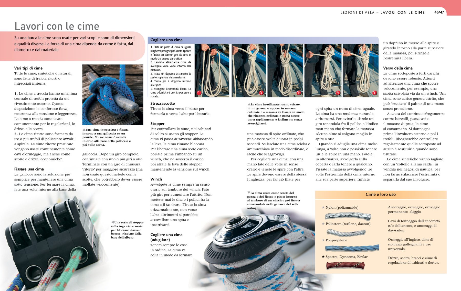 Pagine da 46 a 47 dal libro La bibbia della vela.
