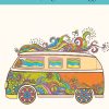 In copertina una illustrazione di un camper con disegni hippie su di esso.