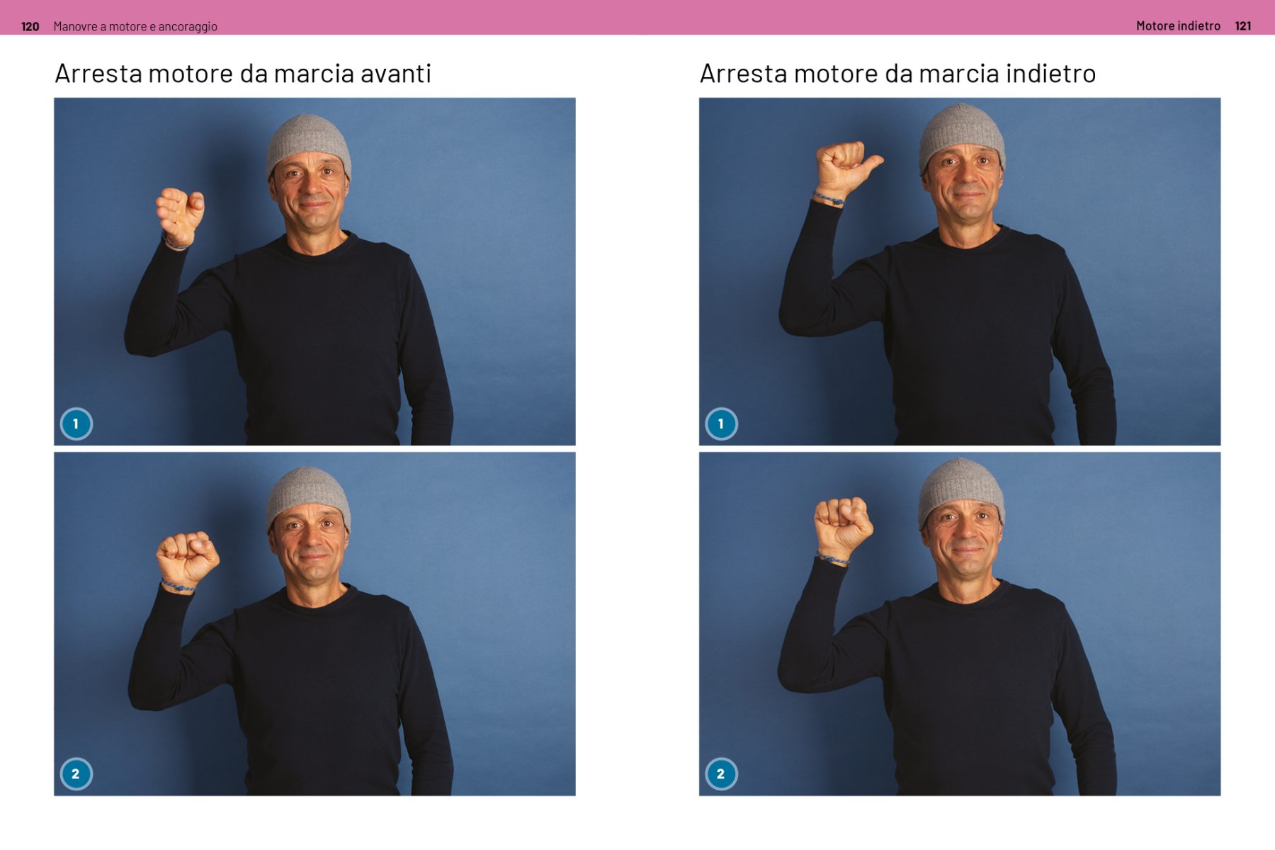 Pagina 120, 121 dal libro "Segni per la vela" di Edoardo Ricci.