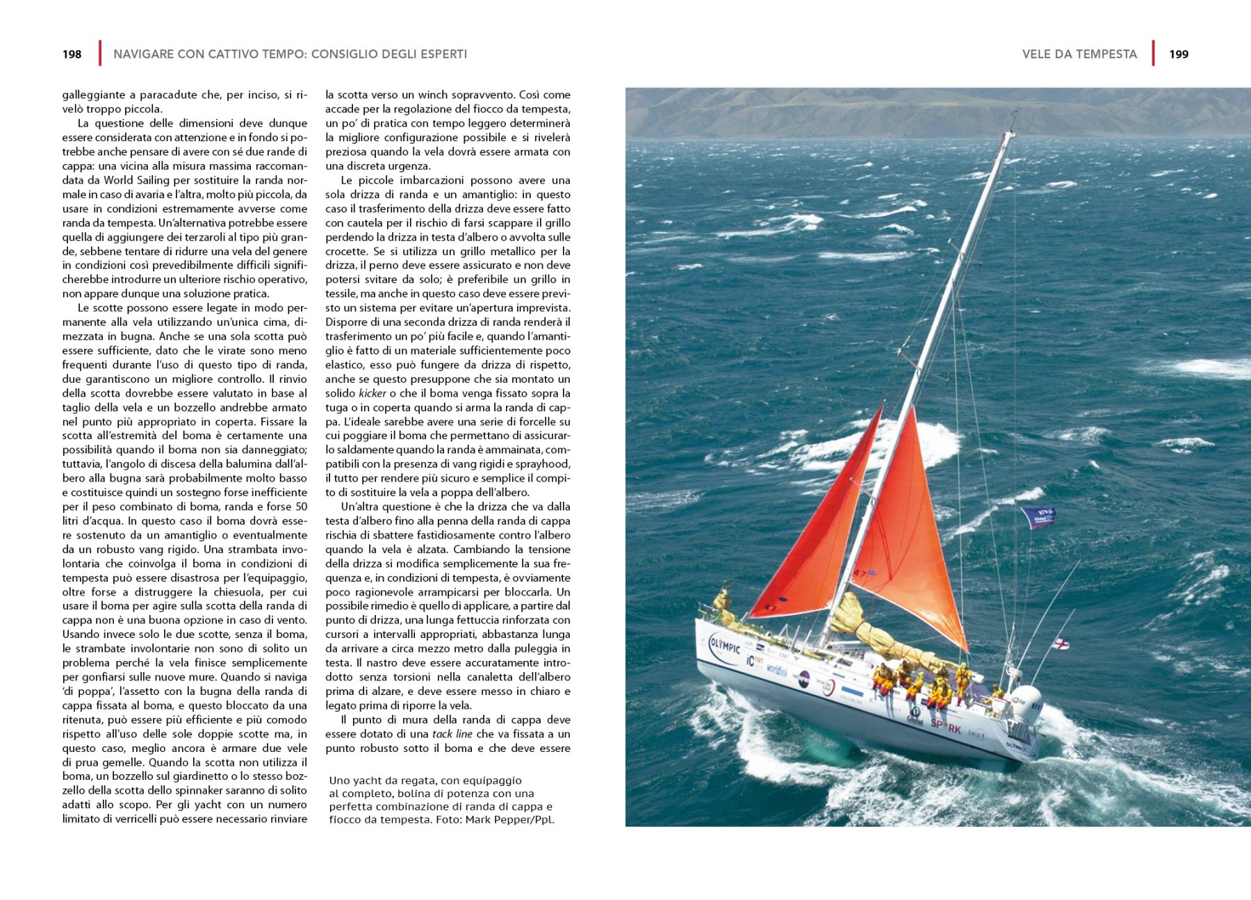 Pagina 198 e 199 dal Libro Navigare con cattivo tempo