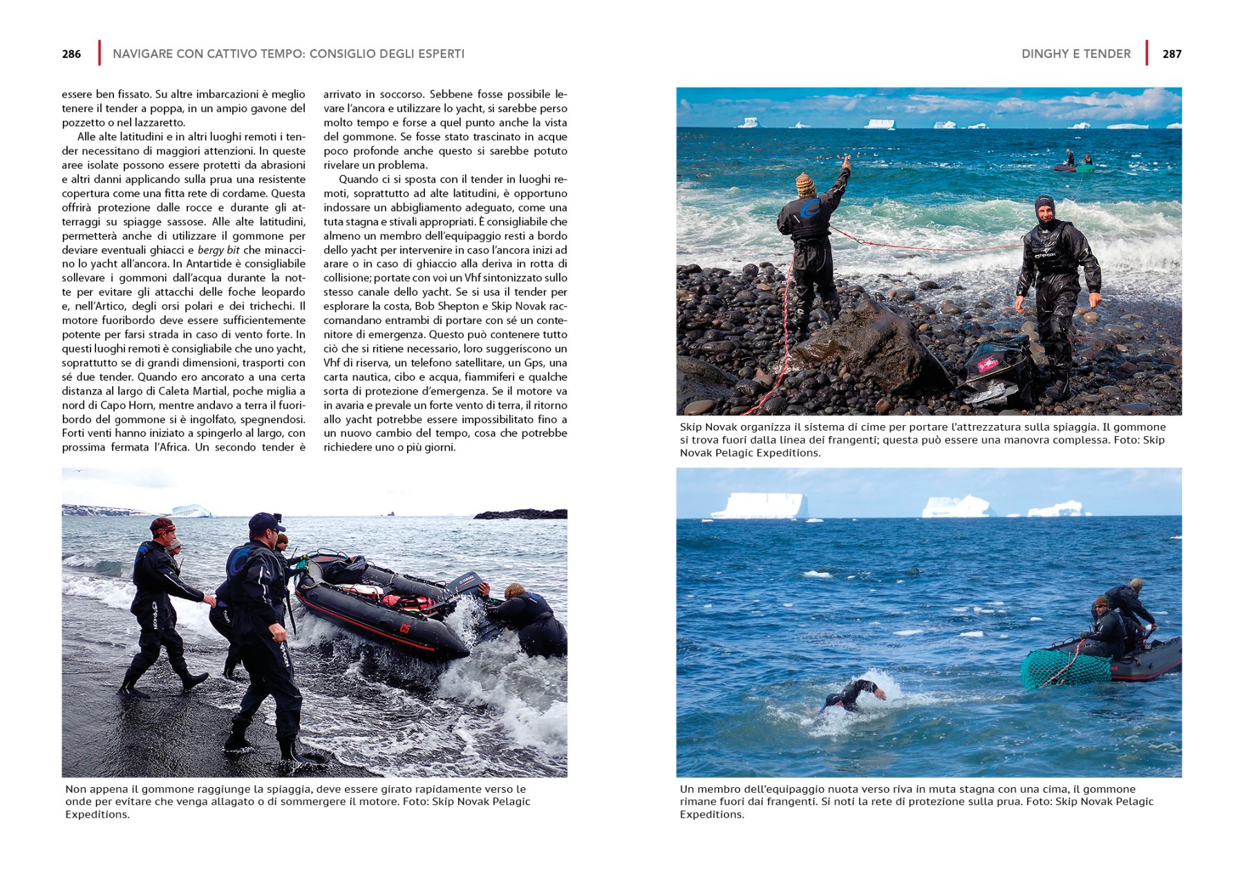 Pagina 286 e 287 dal Libro Navigare con cattivo tempo