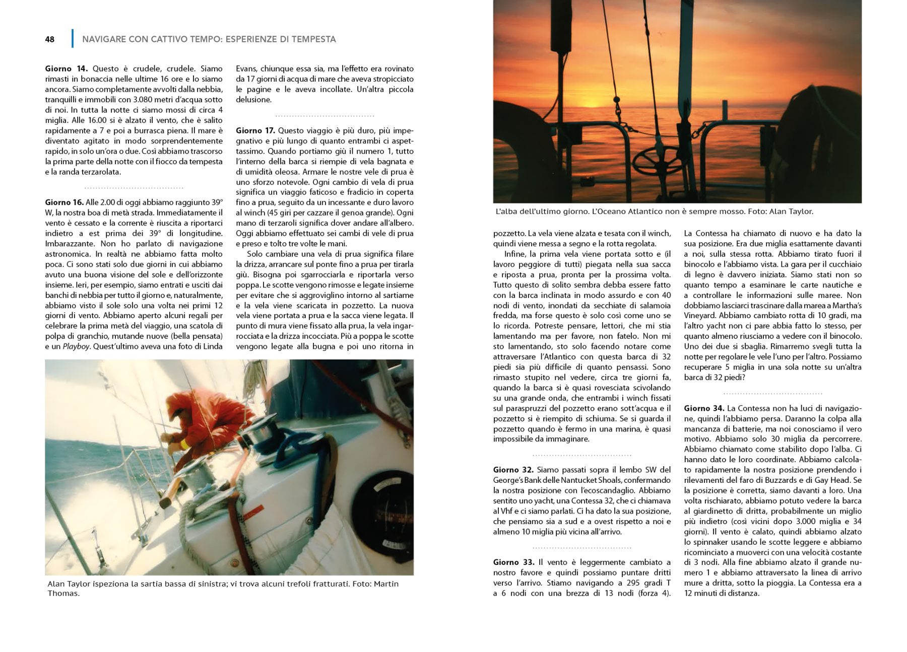 Pagina 48 e 49 dal Libro Navigare con cattivo tempo