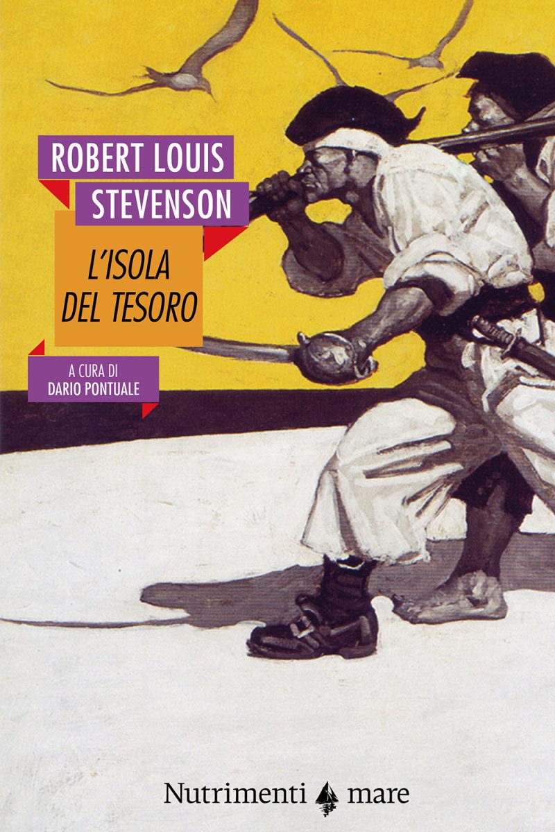 In copertina illustrazione di un gruppo di pirati in marcia sulla spiaggia