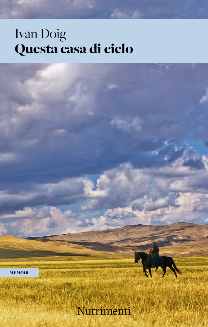 In copertina padre e figlio cavalcano in una prateria del Montana sotto a un grande cielo.