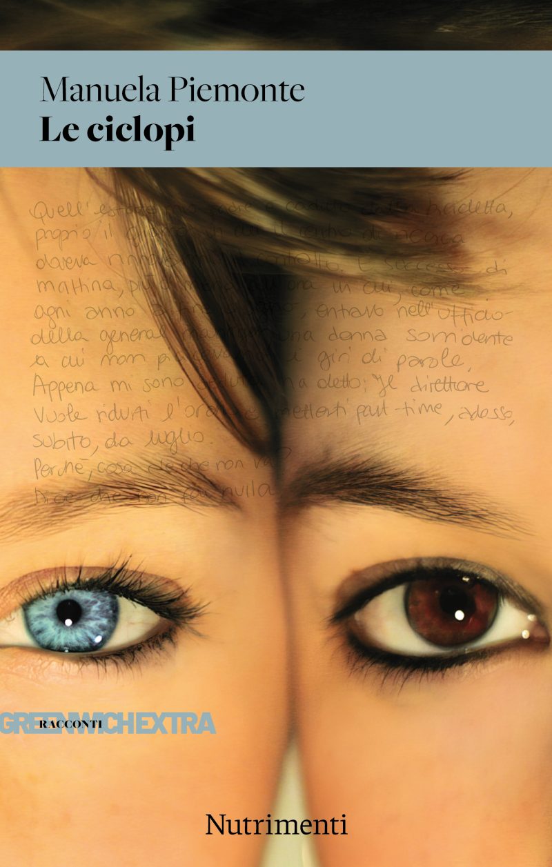 In copertina due volti che si toccano ci guardano con un solo occhio