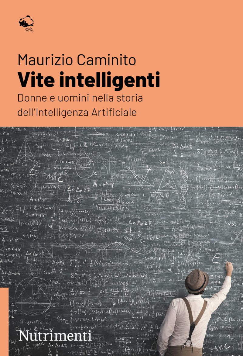 In copertina un uomo di spalle scrive con il gesso su di una gigantesca lavagna.